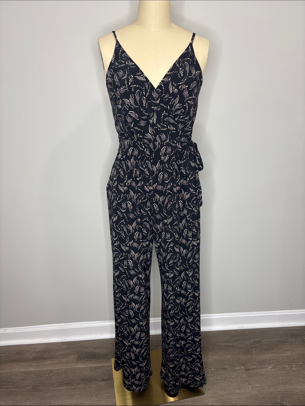 Kaileigh Jumpsuit Romper Small Black Tan